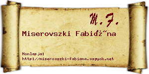 Miserovszki Fabiána névjegykártya